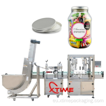 Lollipop jar coinging capping capping etiketing linea